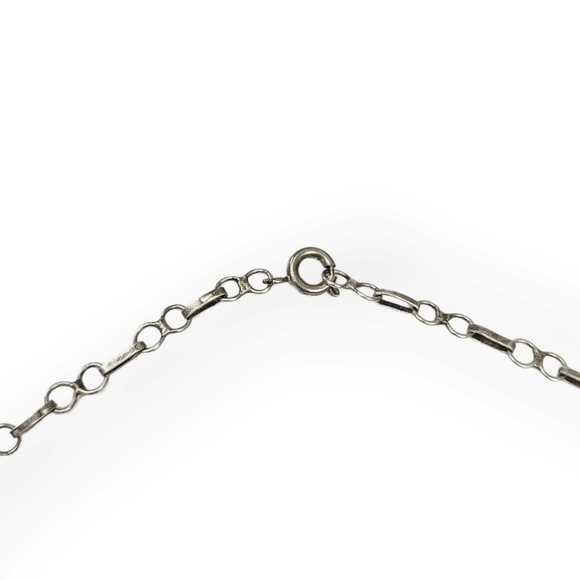 VINTAGE Sterling Filigree Necklace Chain Turkish Style Leaves Flowers 925 Silver - Picture 6 of 11